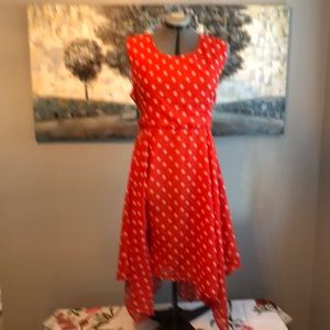 4 Ocean Lane, Red with white polka dots resort dress